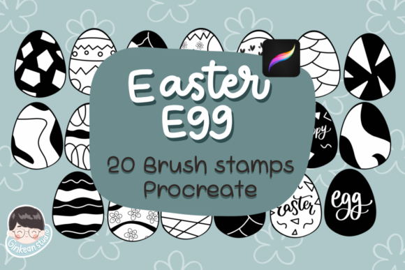 20 Brush Stamp Procreate, Easter Egg Bru: Elevating Digital Creativity