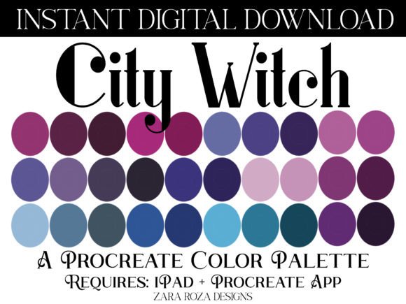 City Witch Procreate Color Palette Guide
