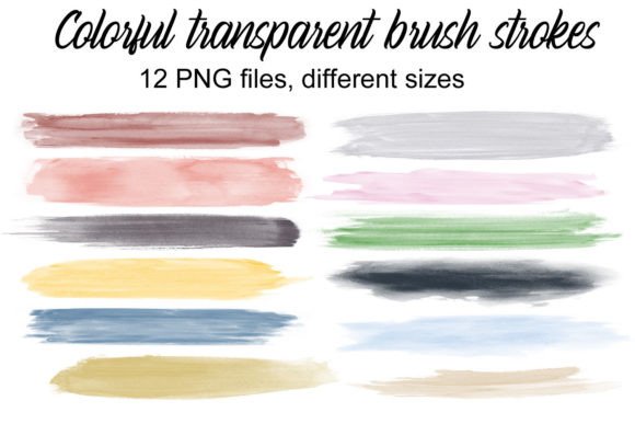 Colorful Transparent Brush Strokes: Elevating Modern Digital Design