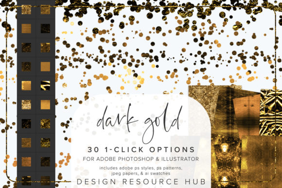 Dark Gold Foils Photoshop Styles