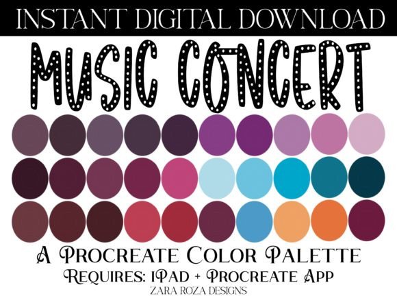 Exploring the Music Concert Procreate Color Palette: A Versatile Tool for Digital Artists