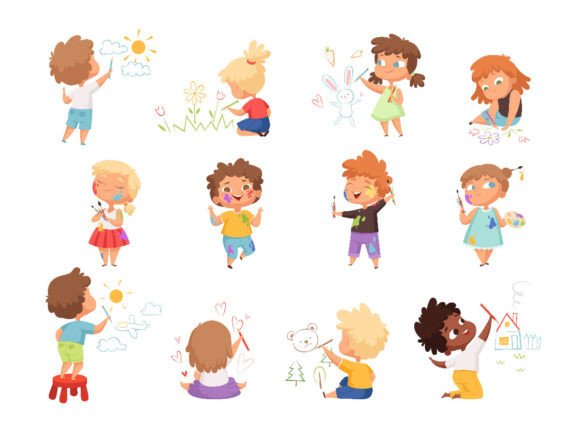 Kids Painters: Vibrant Design Assets