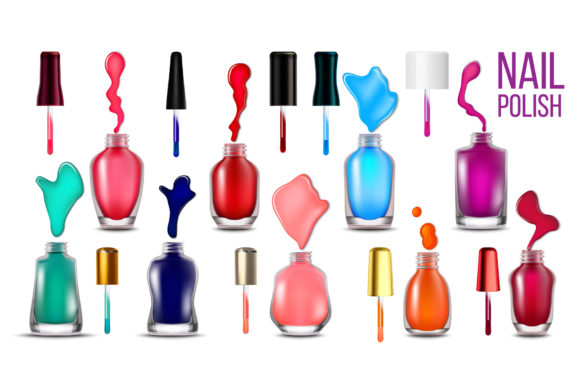 Mastering the Nail Polish Set Vector