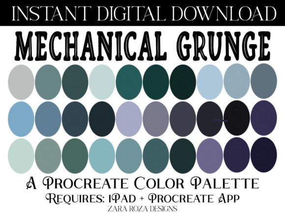 Mechanical Grunge Procreate Palette Guide