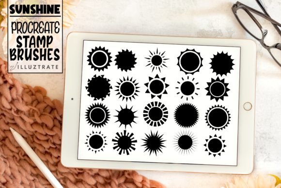 Strategic Visual Communication with the Sunshine Stamp Brush for Procreate Sun