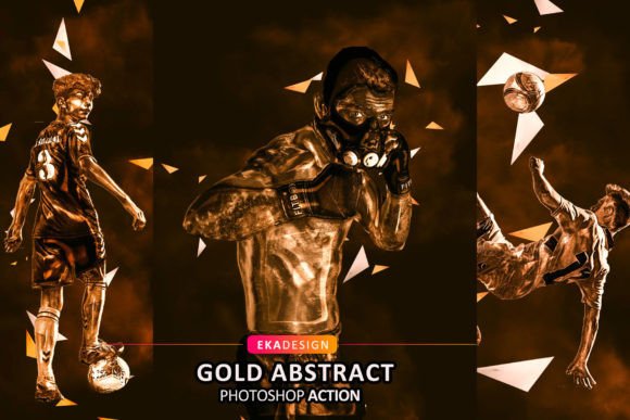 Transform Your Photos Instantly with the Gold Abstract Photoshop Action