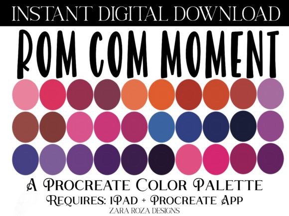 Unlocking Cinematic Charm with the Rom Com Moment Procreate Color Palette