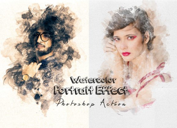 Watercolor Portrait Effect Photoshop Act